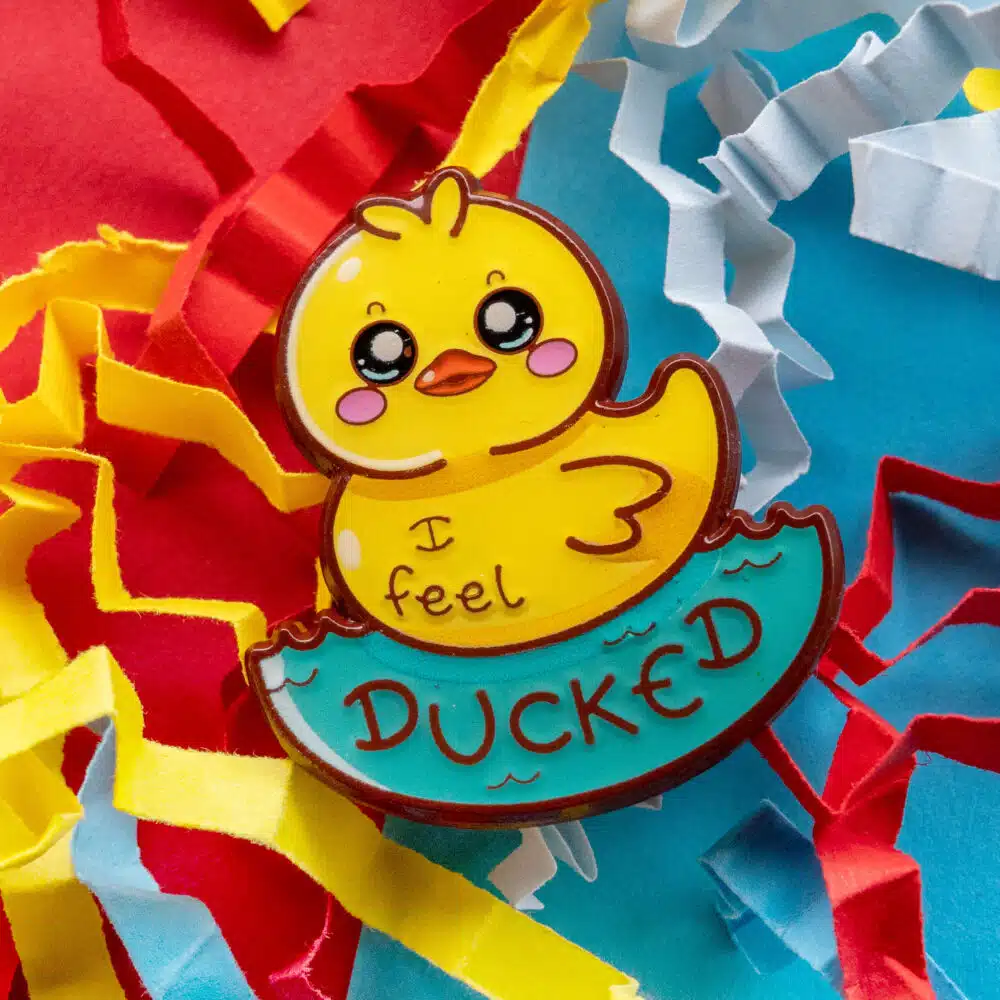 I feel ducked enamel pin by Innabox